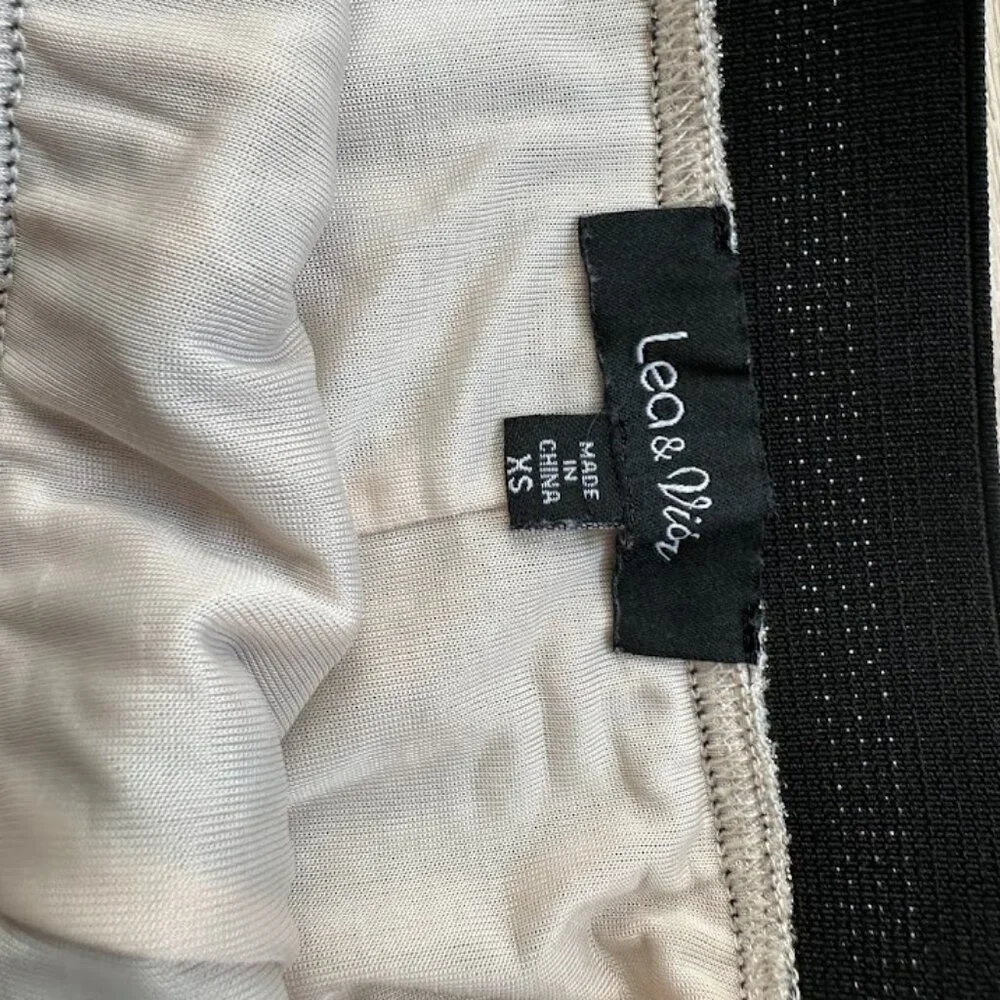Anthropologie Lea & Viola Shimmery Striped Skirt w/Side Slit Sz. XS - Picture 4 of 5